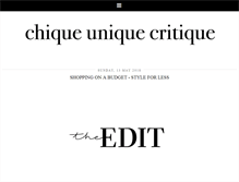 Tablet Screenshot of chiqueuniquecritique.com